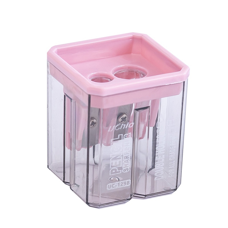 1 Dụng Cụ Gọt Bút Chì Hình Học Màu Trơn Sáng Tạo