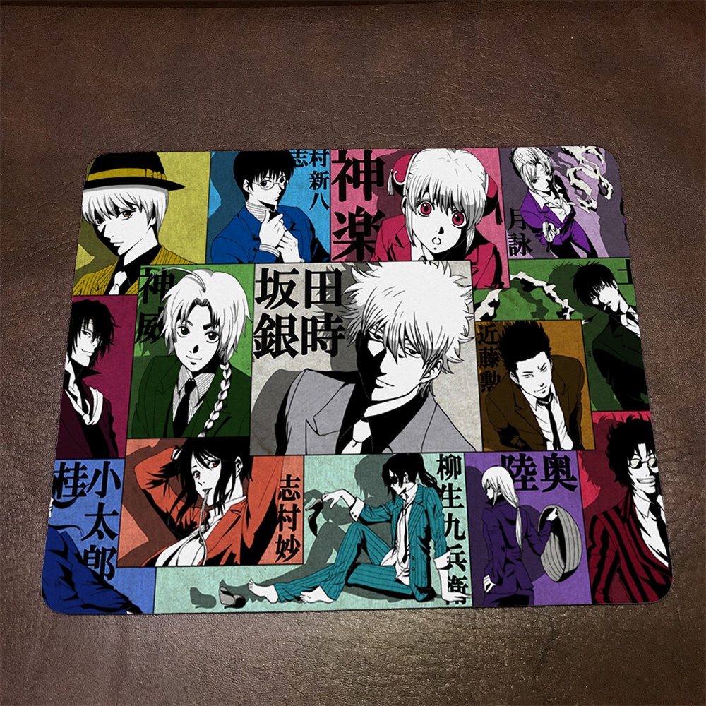 Lót chuột máy tính Anime Gintama Wallpapers 1 Mousepad cao su êm ái. Nhận in theo yêu cầu