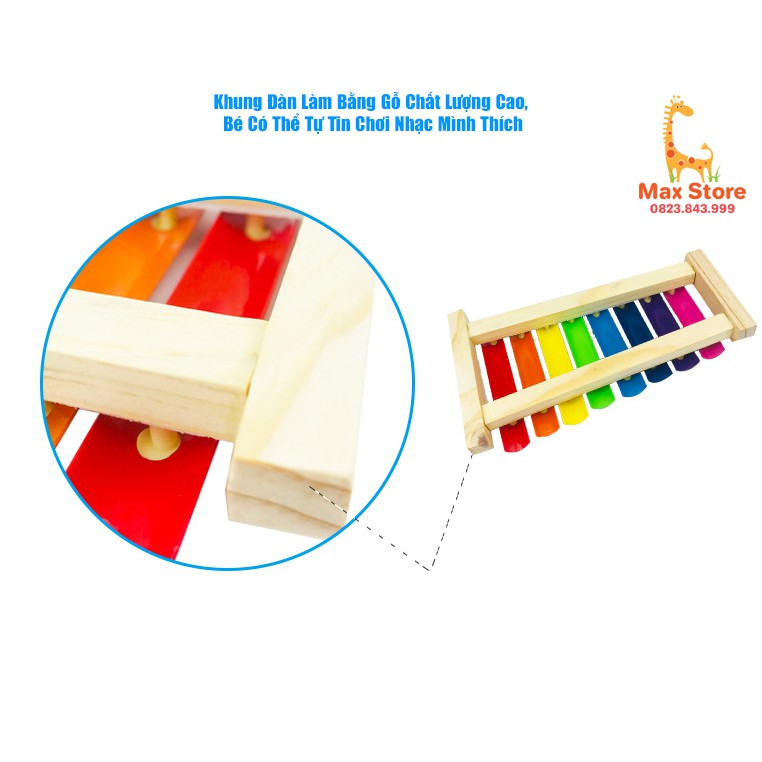 ĐỒ CHƠI ÂM NHẠC ĐÀN GỖ 8 THANH