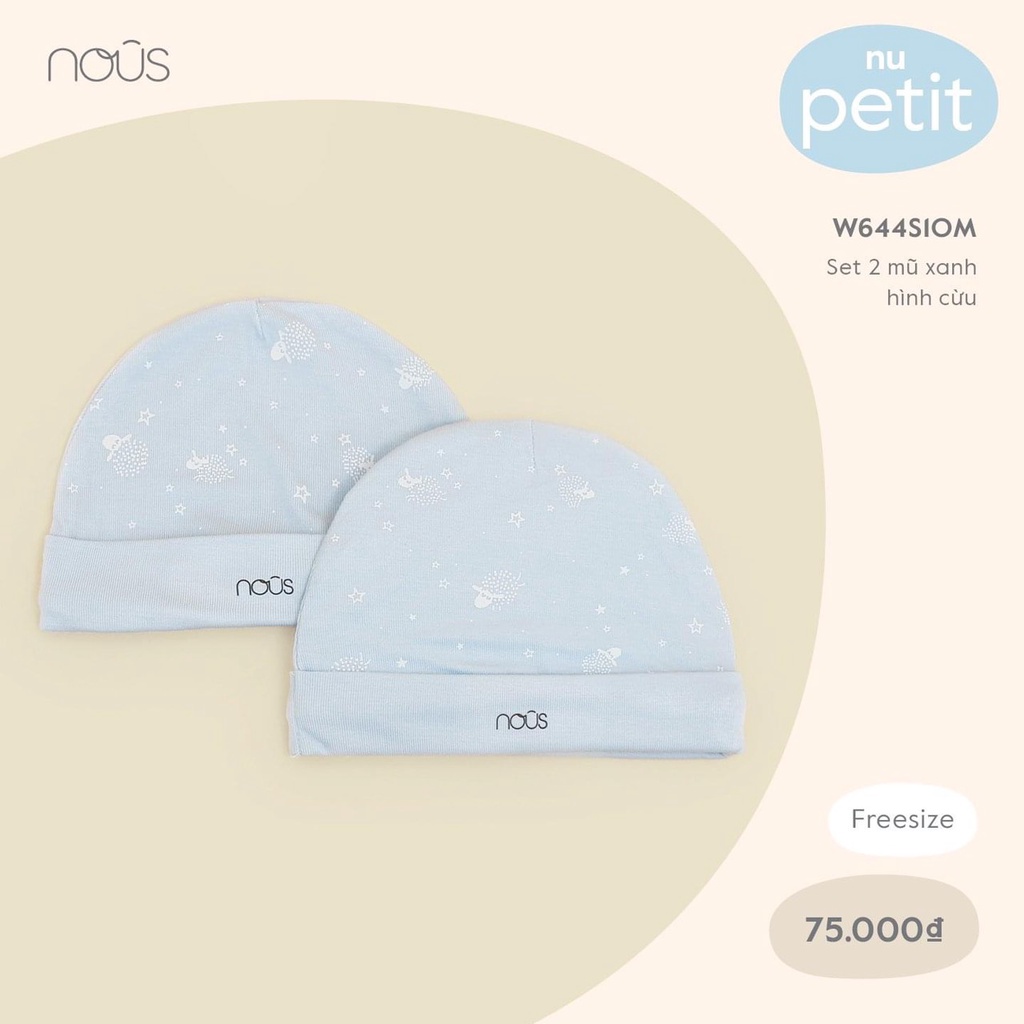 Set 2 đôi bao tay + 2 đôi bao chân hoặc set 2 mũ Nous petit
