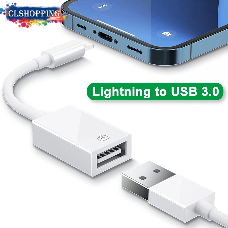 Cáp chuyển đổi dữ liệu camera USB 3.0 chuyên dụng dành cho IP12 7 8p 6 x xr xs max 11pro/tablet táo 3 4 mini pro