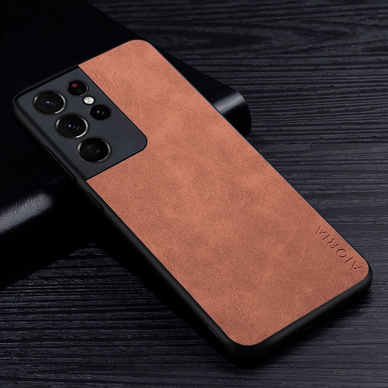 Bao Da Điện Thoại pu Màu Trơn Chống Trầy Xước Cho samsung galaxy s21 ultra plus fe 5g galaxy s21 ultra Ốp