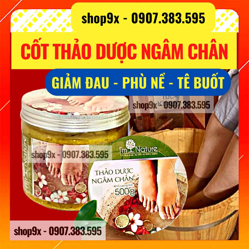 (+Quà) Ngâm Chân Thảo Dược I'm Nature - Giảm Đau Nhức Sưng Phù Chân Giúp Ngủ Ngon - Hũ 500Gr