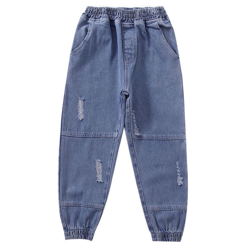 [Seluar Quần Jean budak lelaki] Quần Jean Denim Rách Thời Trang Xuân Thu Cho Bé Trai Và Bé Gái [Seluar Jean kanak-Knak]