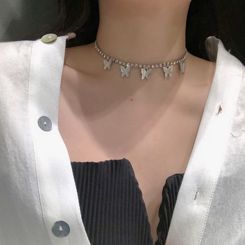 Vòng Cổ Đính Đá Lấp Lánh Sang Trọng Cho Nữ