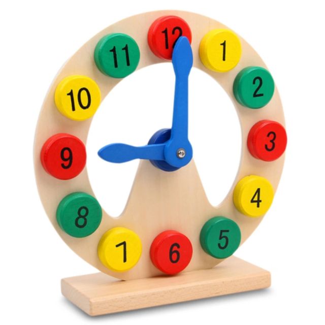 Đồ chơi gỗ - giáo cụ Montessori đồng hồ học xem giờ