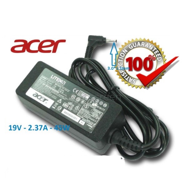Sạc Laptop Acer 19V-2.37A - 45W Sạc Acer Chân Nhỏ  + tặng dây nguồn ZIN