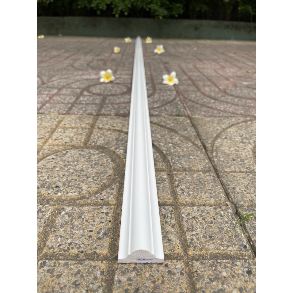 Phào chỉ trang trí nhựa ps bản 4cm màu trắng