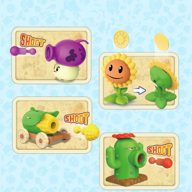 Hàng Có Sẵn Mới Đồ Chơi Xếp Hình Plants vs Zombies Bằng Nhựa ABS Cho Bé