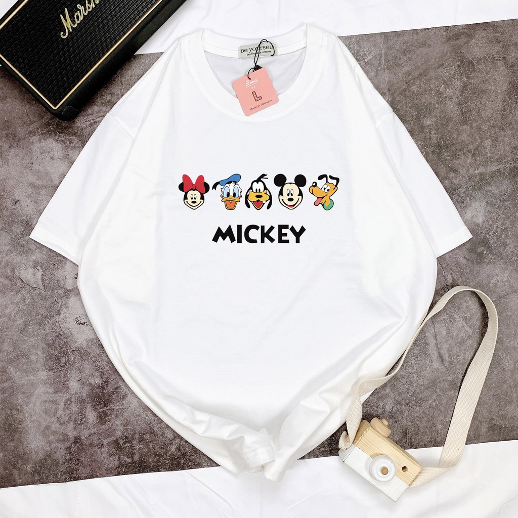 Áo thun unisex Be Yourself size M L XL - MICKEY 5 đầu