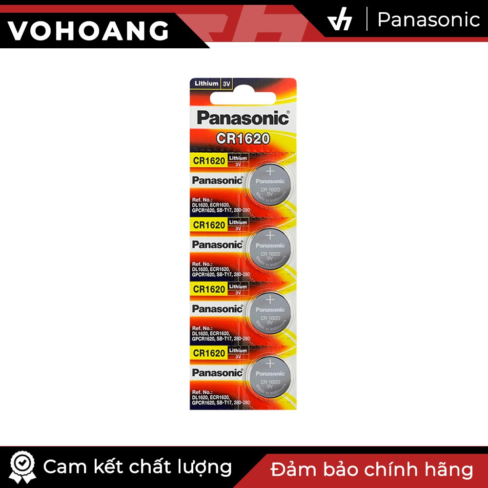 4 Pin Panasonic CR1620 Lithium 3V / DL1620 / ECR1620 / GPCR1620