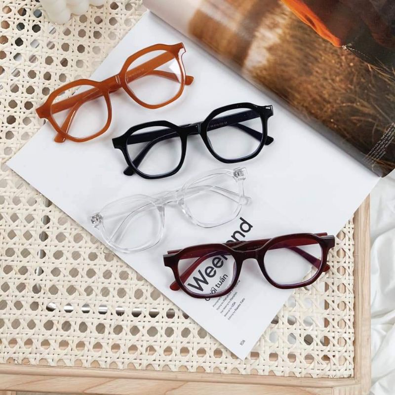 Gọng nhựa vuông trơn viền dày 3911