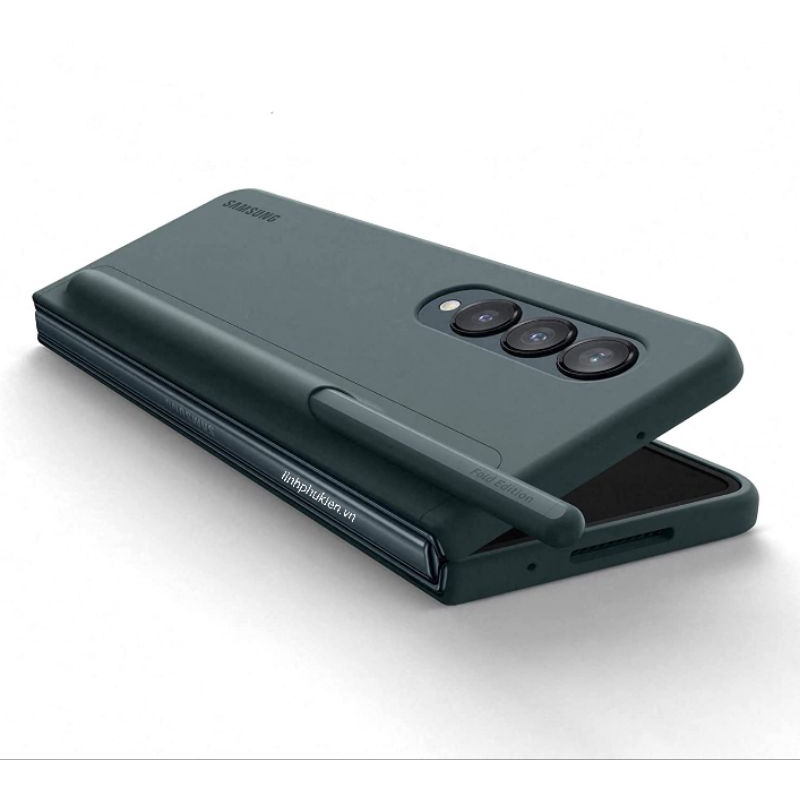 Ốp lưng Samsung Galaxy Z Fold 4 có bút S Pen kèm chân dựng ( Standing Cover With Pen ) - Hàng chính hãng