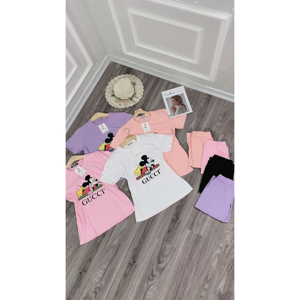 Set đồ nữ cá tính, set quần lửng áo thun đi chơi sang chảnh mùa hè đẹp 8A00121 | BigBuy360 - bigbuy360.vn