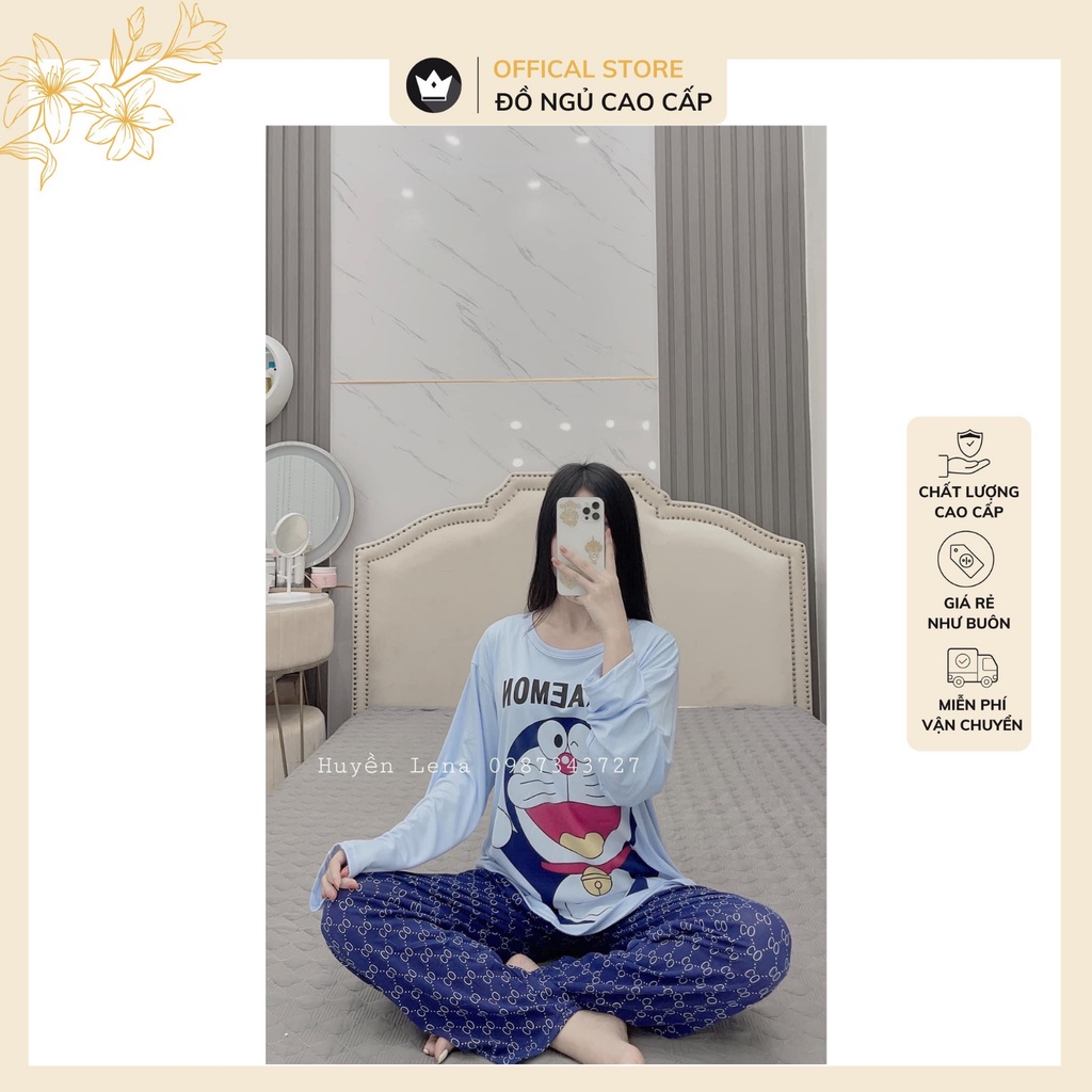 Bộ đồ nữ chất cotton hình dễ thương,chất vải mềm mại thoáng mát