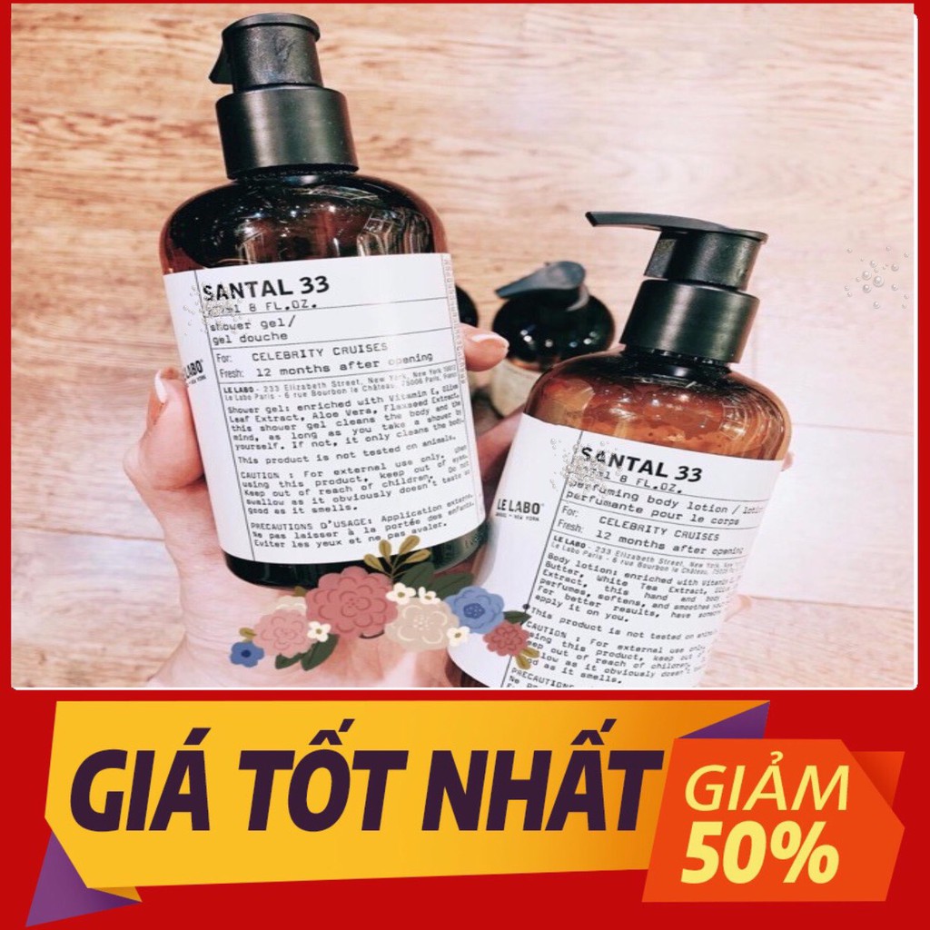 Sữa Tắm Hương Nước Hoa Le Labo Santal 33 chai to 300ML