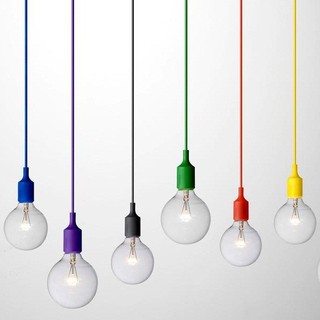 Dây đèn thả trang trí đuôi E27 nhiều màu