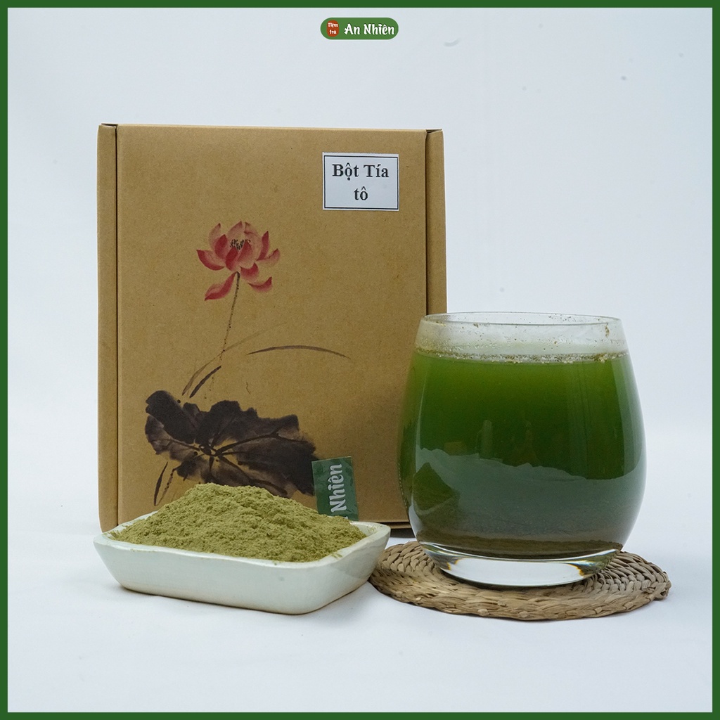 Bột lá tía tô nguyên chất An Nhiên, set 30 gói tía tô giảm mụn, làm sạch da, điều tiết dầu nhờn