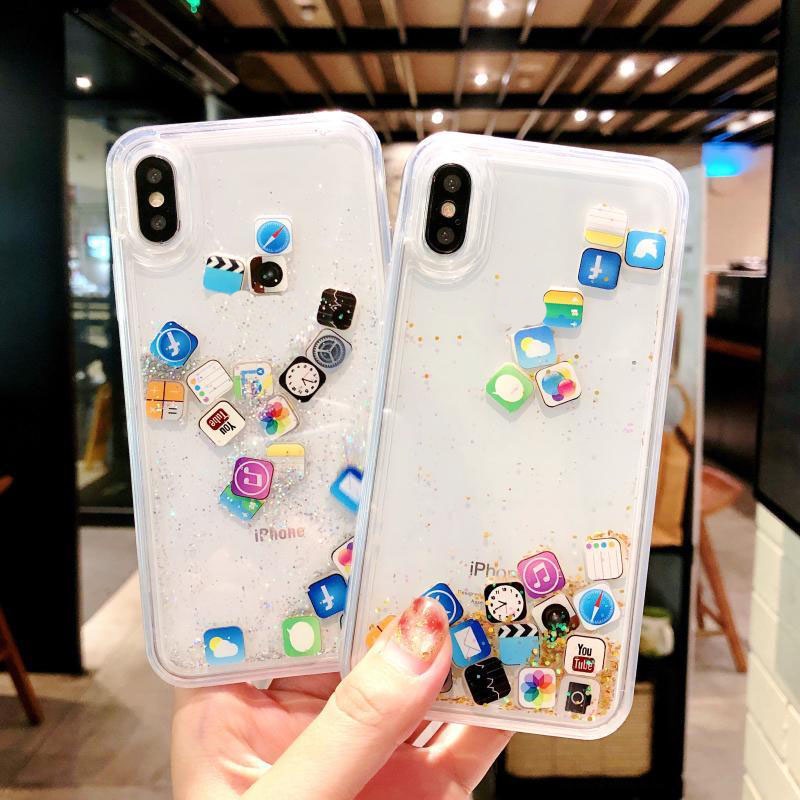 Ốp lưng iphone ốp Điện Thoại Kim Tuyến Nước Mềm Bảo Vệ Toàn Diện Cho iPhone 14 13 12 11 PROMAX XS XR XSMAX SE2020 6 7 8PLUS