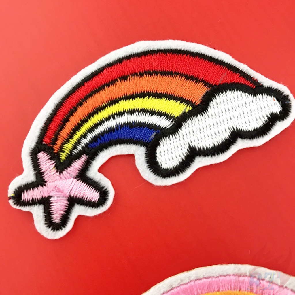 &gt; Ready Stock &lt; ☸ Rainbow Patch ☸ 1Pc Diy Sew On Iron On Patch （Rainbow - Series 01）