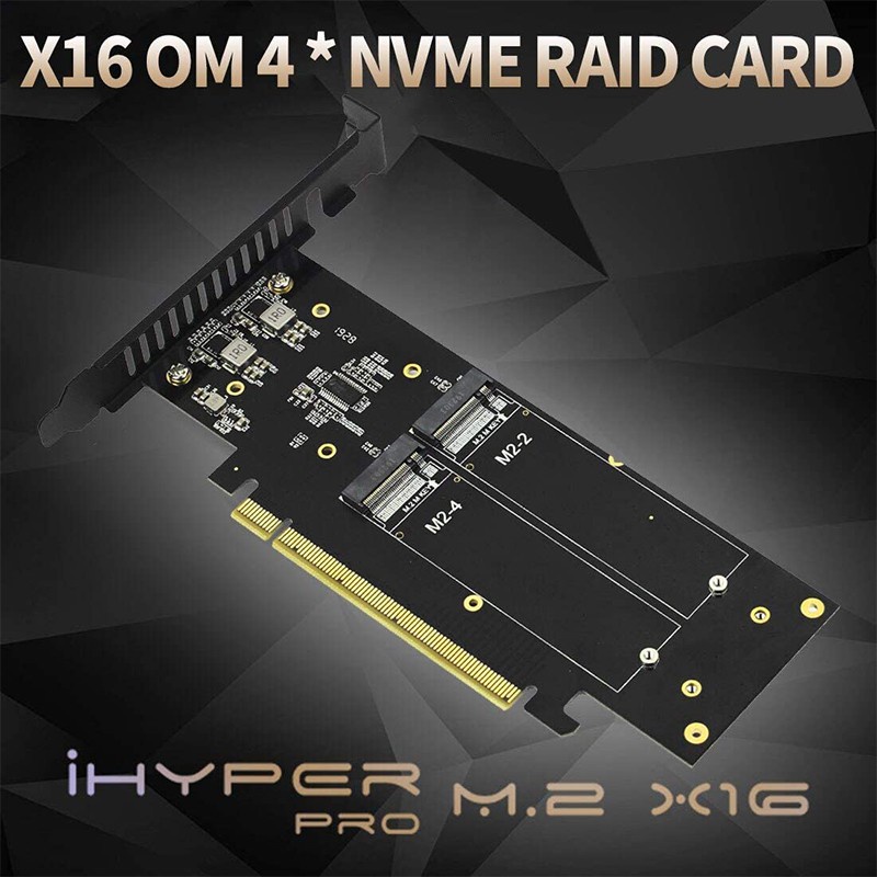 Card Chuyển Đổi Jeyi Ihyper Sang Nvme Pcie3.0 Gen3 X16 Sang 4xnvme Pci-E Vroc M2X16