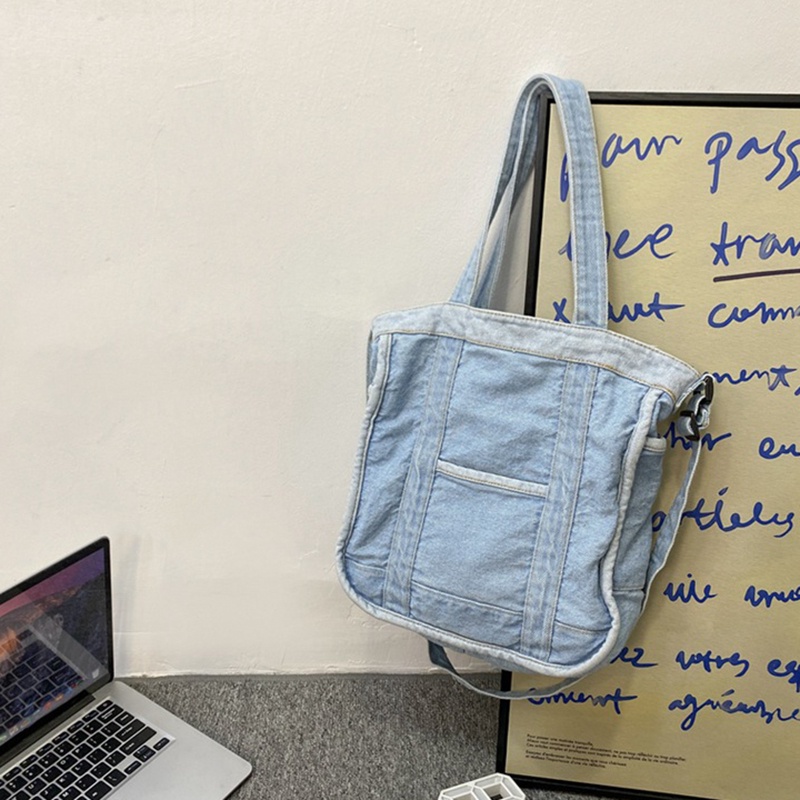 IELGY Túi Đeo Chéo Vải denim Cỡ Lớn Thời Trang Dành Cho Nữ