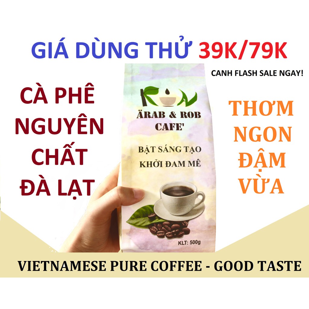 (MUA 1 TẶNG 1) 1KG CAFE ĐÀ LẠT THƠM ĐẬM VỪA NGUYÊN CHẤT ARABICA ROBUSTA