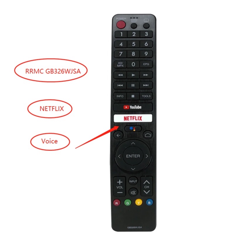 Điều Khiển Từ Xa BT-GB326 Cho TV SHARP GB326WJSA Smart TV Bluetooth SHARP ANDROID GB326WJSA 2T-C32BG/42BG/50BG/60BK 100%