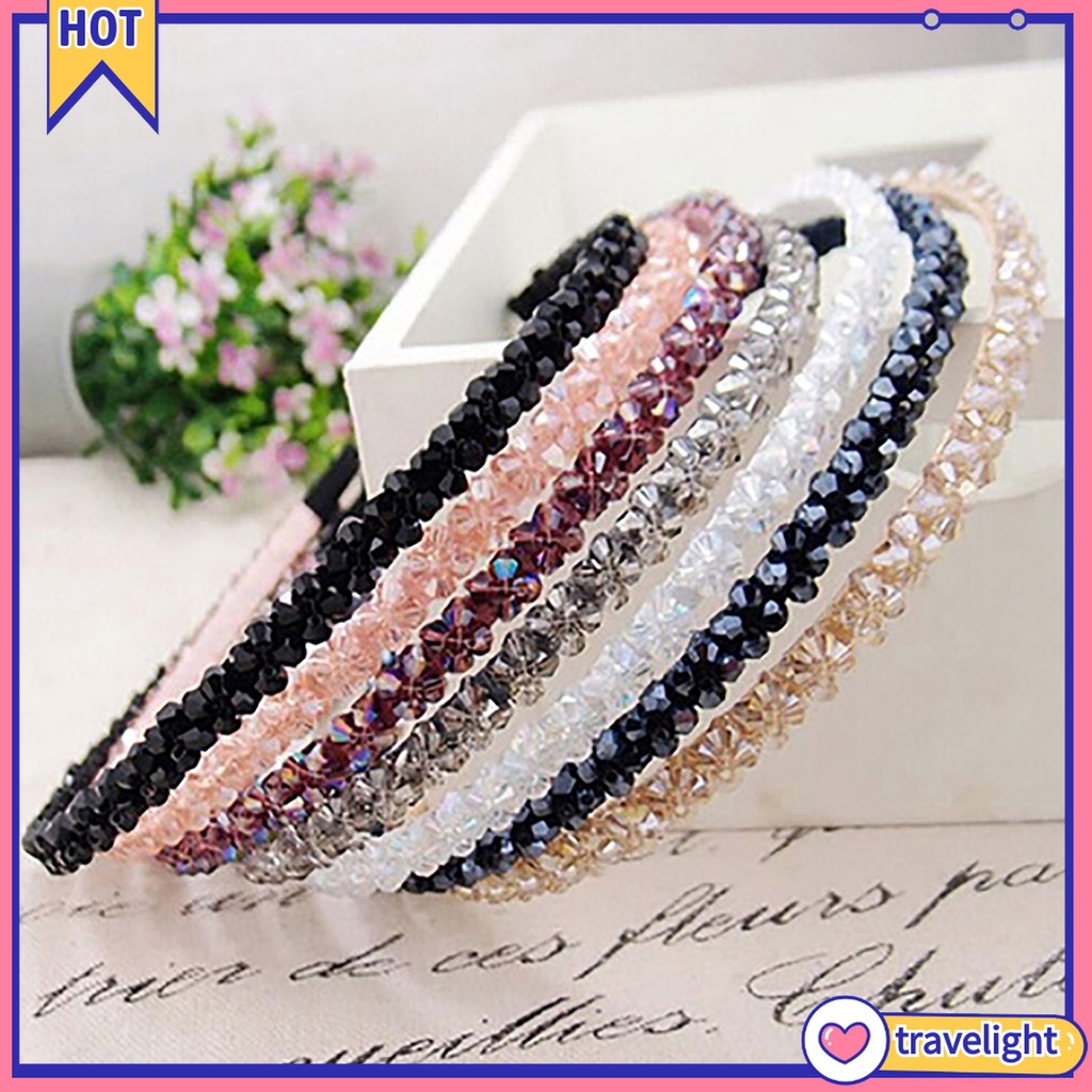 Băng Đô Đính Đá Kim Cương Giả Kim Loại Thủ Công Chống Gỉ Sét Cho Nữ