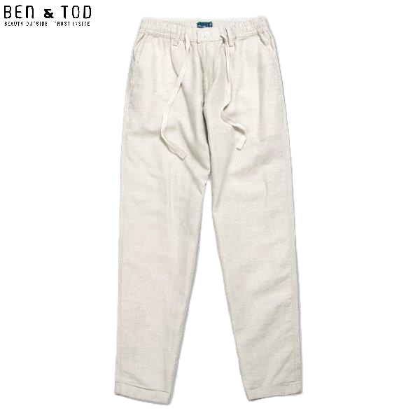 Quần jogger nam BEN & TOD linen cao cấp, co giãn thoải mái, basic, tôn dáng 20394