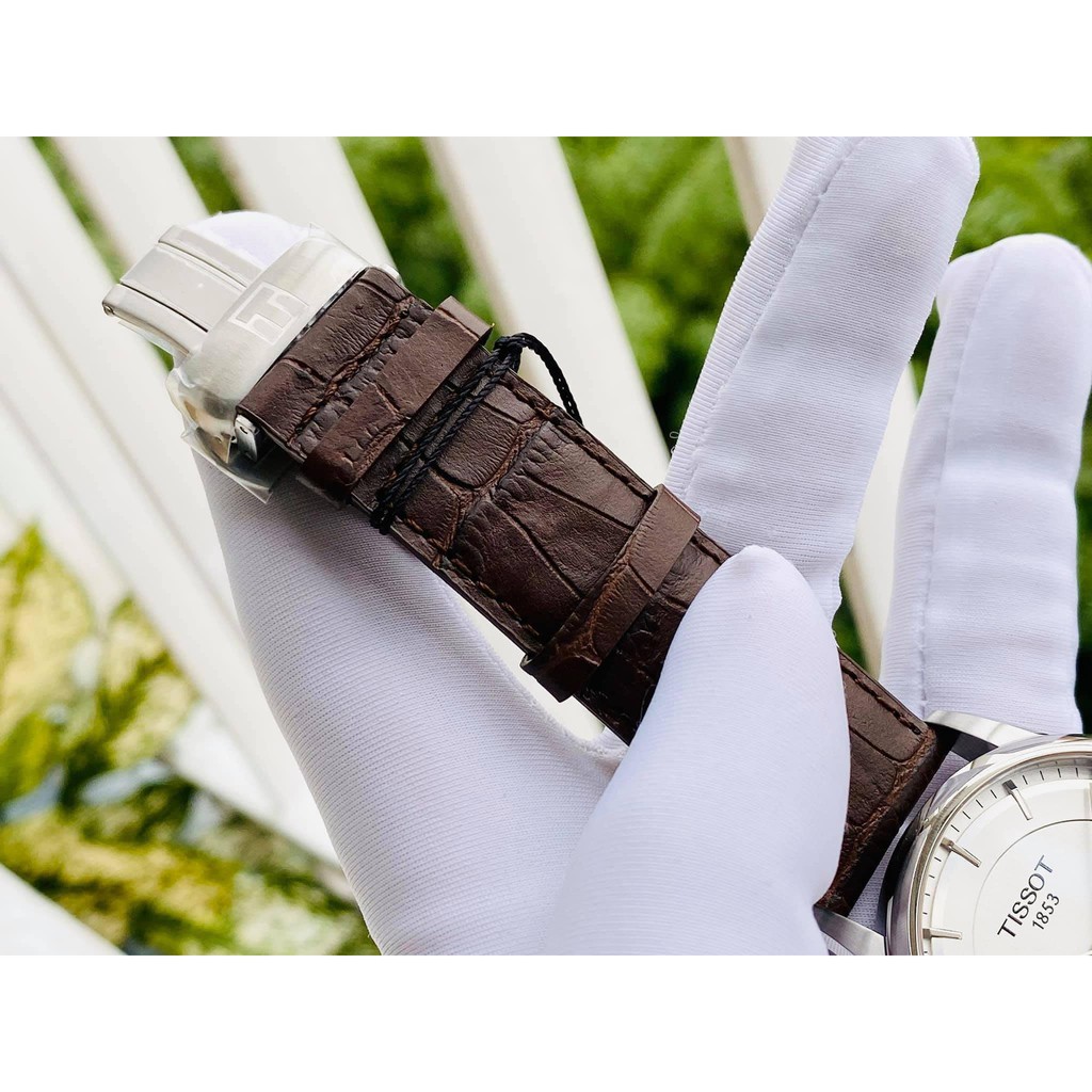 Đồng hồ Nam Tissot 1853 cơ tự động Powermatic 80, dây da cao cấp, kính shapphire T086.407.16.031.00