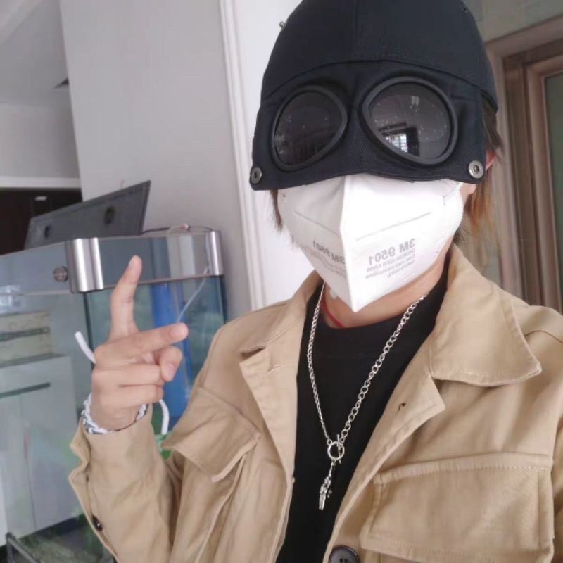 Mũ lưỡi trai phi công kèm kính thời trang