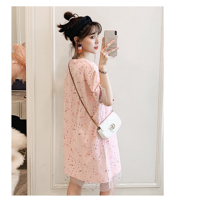 SALE SỐC Váy Bầu Đầm Bầu Xinh Thun Hình Cao Cấp A1812