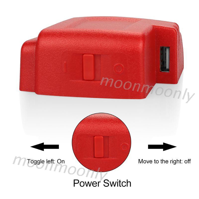 USB Power Charger Adaptor Cellphones Digital Cameras for Milwaukee M18