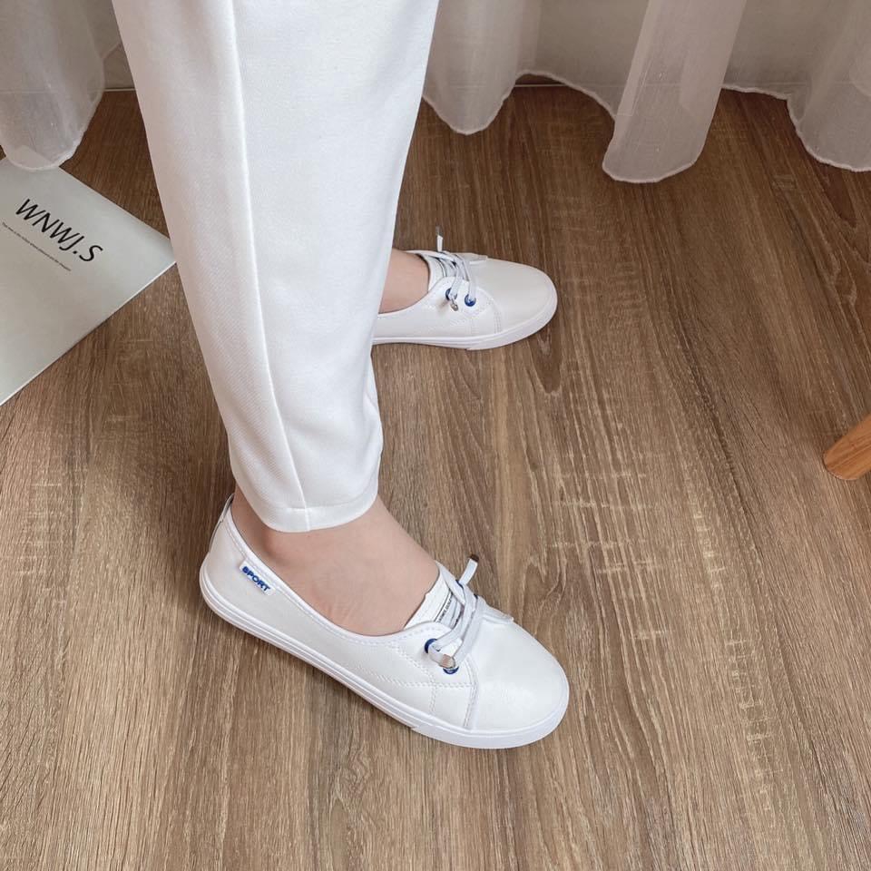 Giày nữ dáng slipon sport hai khuy chất đẹp | BigBuy360 - bigbuy360.vn