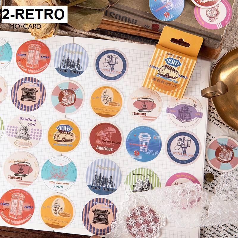 Hộp 45 sticker trang trí planner scrapbook M3
