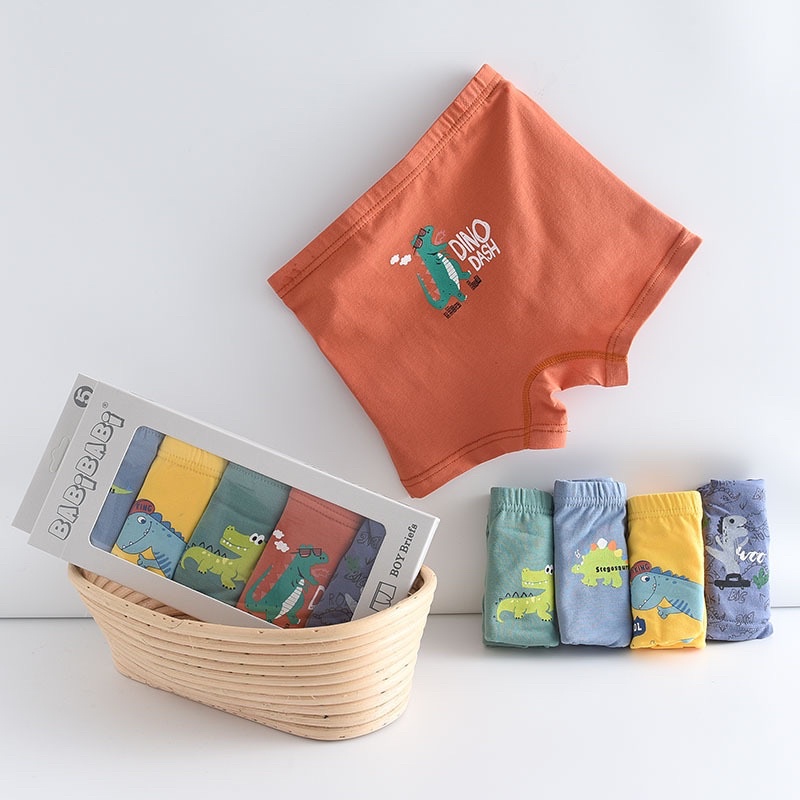 Set 5 Quần Sịp Chip Đùi Mimo Bé Trai Nhiều Mẫu, Chất Cotton Cao Cấp Thấm Hút Mồ Hôi Thoáng Mát