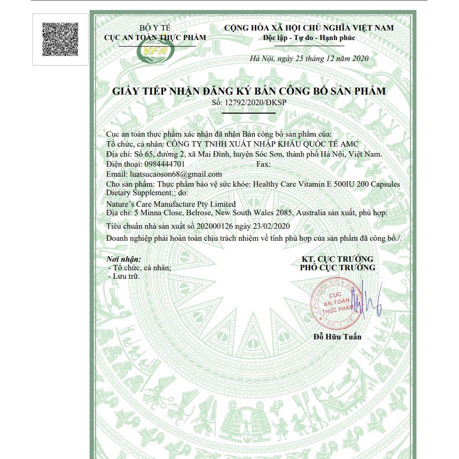 Vitamin E Đỏ 500 IU Hộp 200 Viên