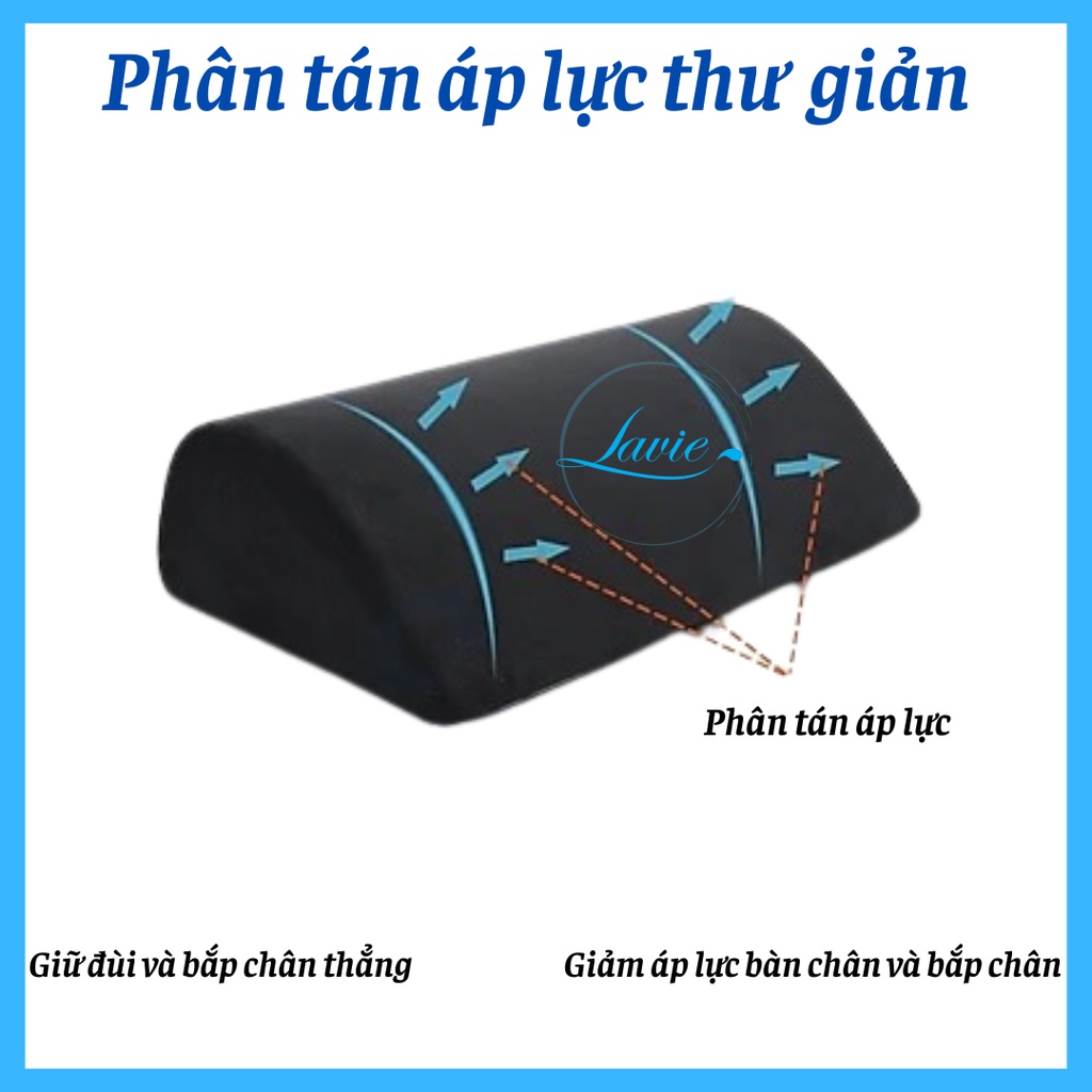 Gối kê chân, gác chân, gối cổ kê lưng cao su non văn phòng - giảm tê mỏi, chuột rút, suy giãn tĩnh mạch hình bán trụ