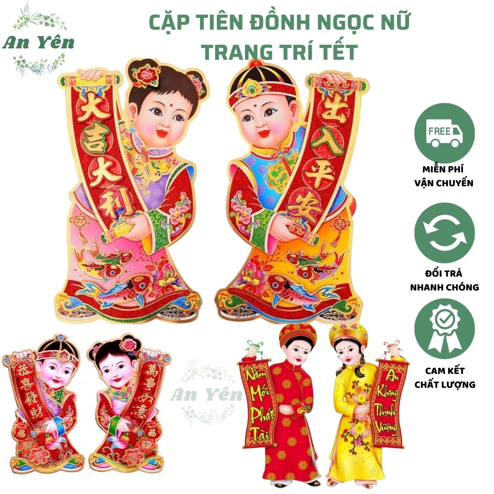 Cặp Tiên Đồng Ngọc Nữ trang trí Tết