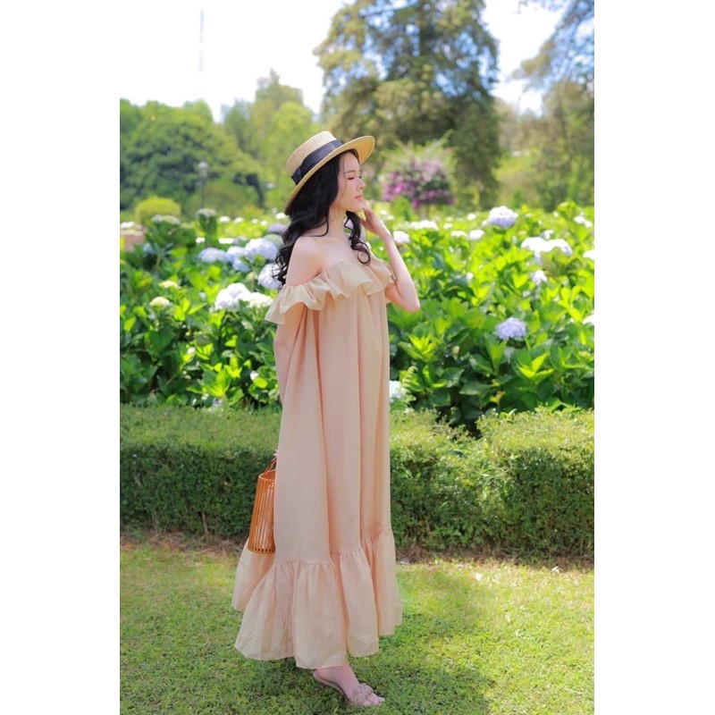 [Siêu Hot] Váy Maxi Bèo Trễ Vai 5 Màu Siêu Xinh Có Ảnh Thật Kèm Video | BigBuy360 - bigbuy360.vn