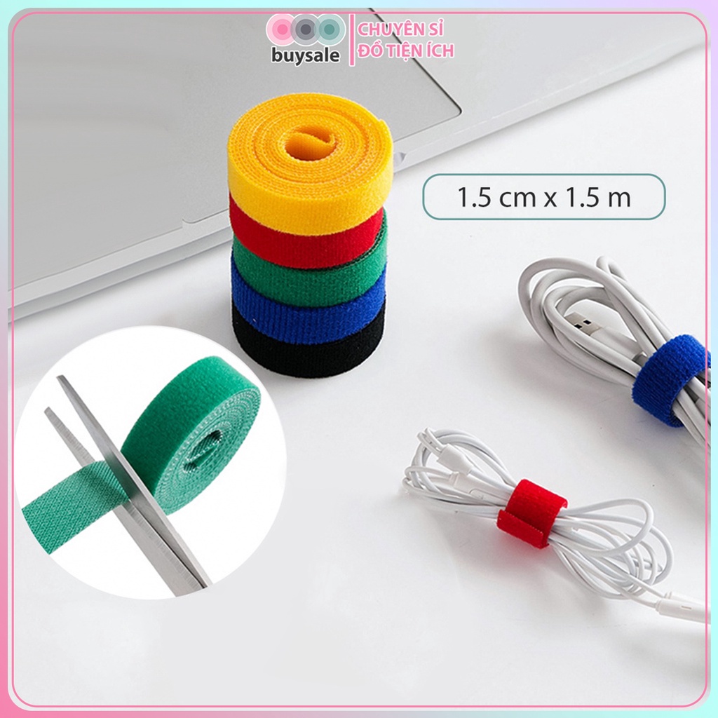 Dây dính vãi Velcro buộc gọn dây điện dây cáp_Buysales_BSPK183