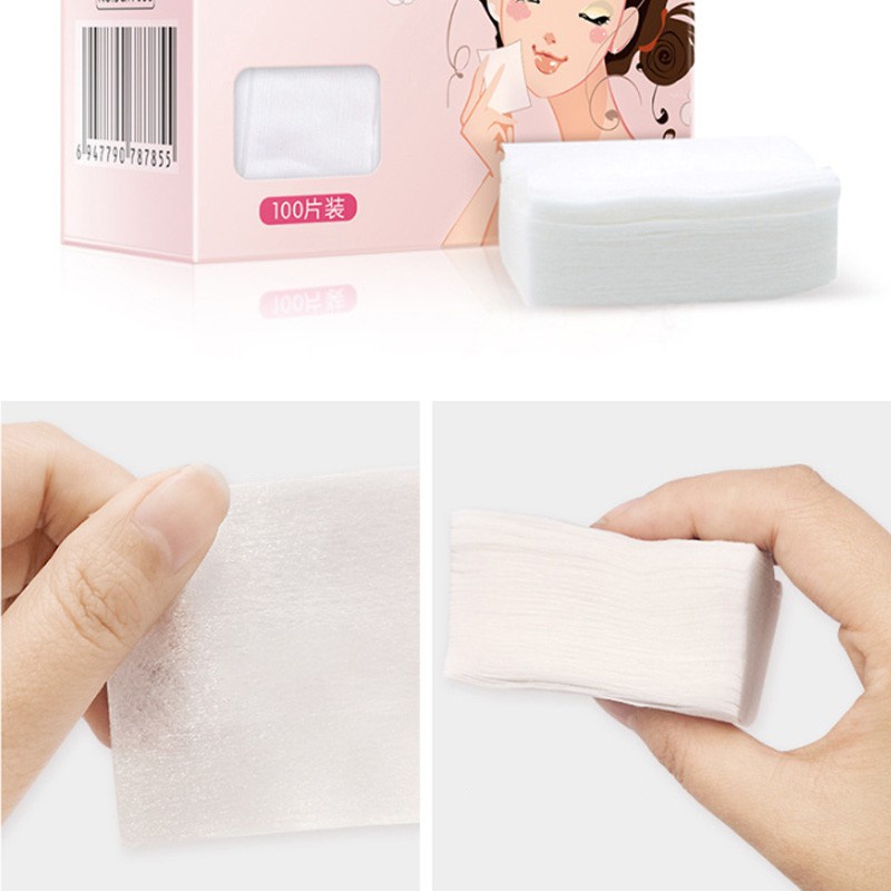 Bông tẩy trang hộp 100 miếng Cotton Puff Bioaqua Nội Địa Trung