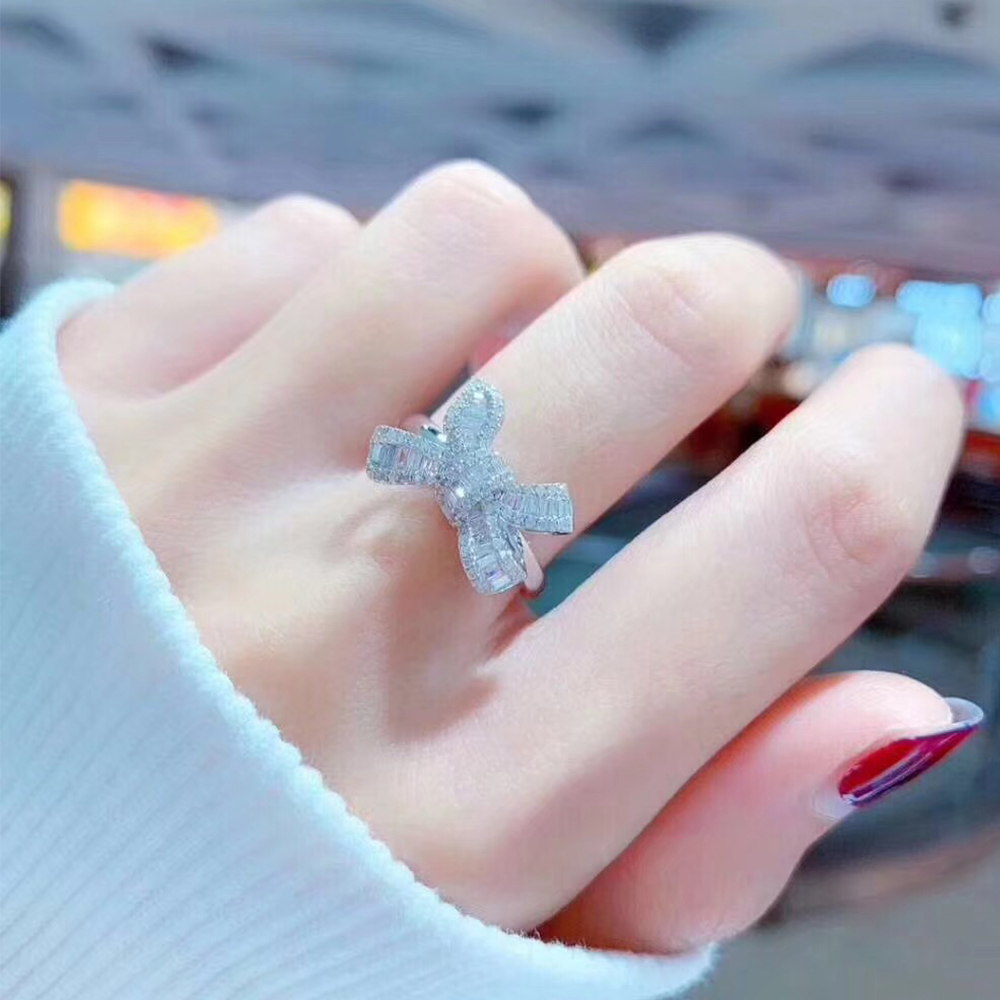 Nhẫn Đeo Tay Kim Loại Đính Đá Thời Trang Cho Nữ