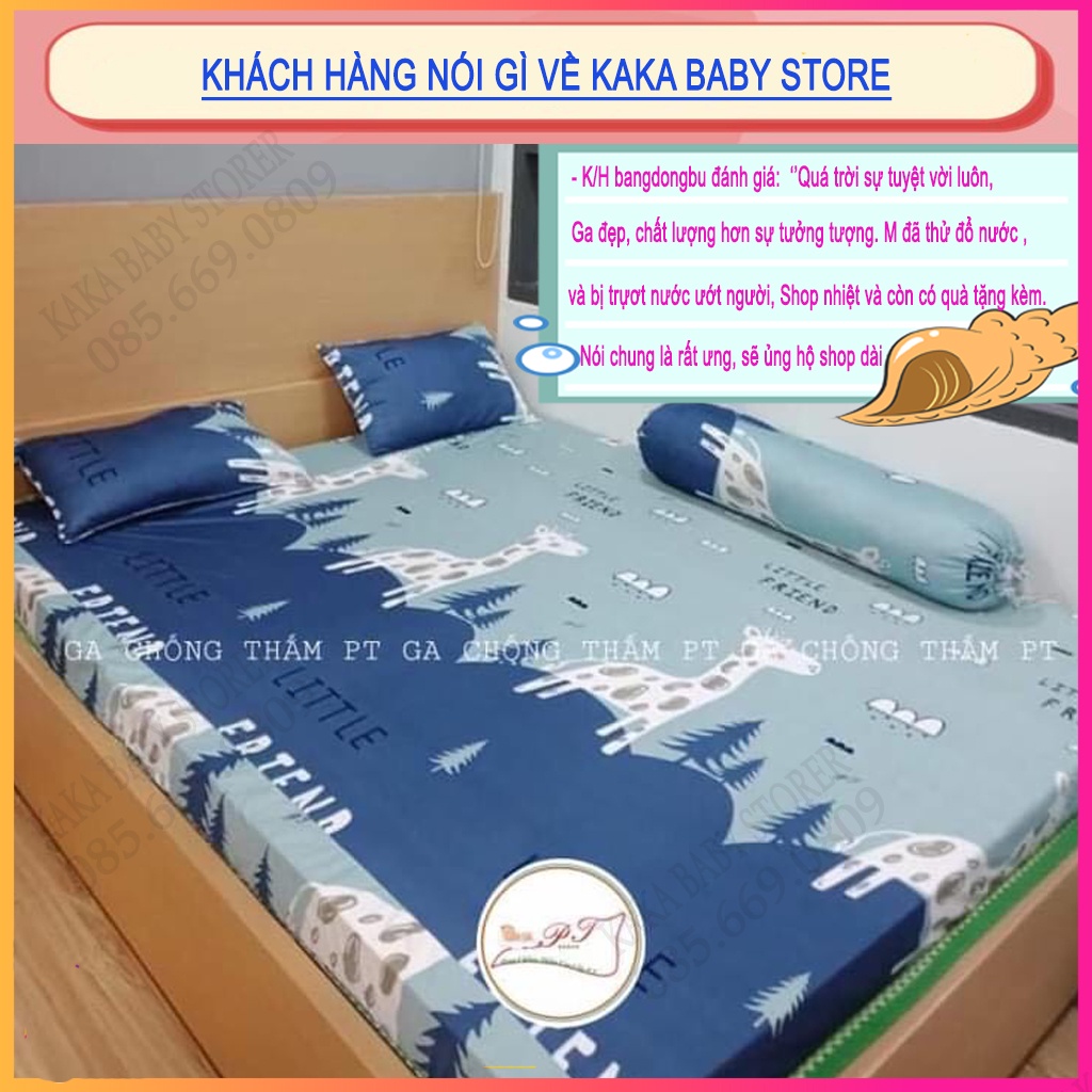 [Có video thật] Ga chống thấm cotton cao cấp, drap chống thấm chính hãng PT mềm mại, bé tè lau là sạch (chọn mẫu)