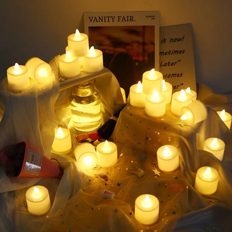 (Hàng Loại Tốt Free Ship) Nến Tealight Điện Tử Tặng Kèm Pin