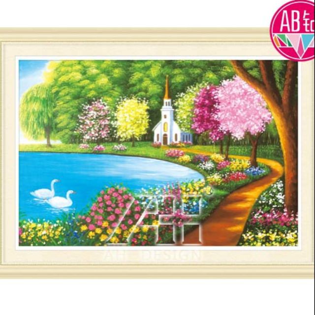 Tranh thêu 3d phong cảnh 53488