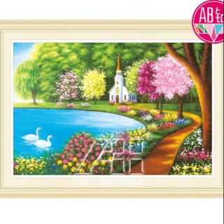 Tranh thêu 3d phong cảnh 53488