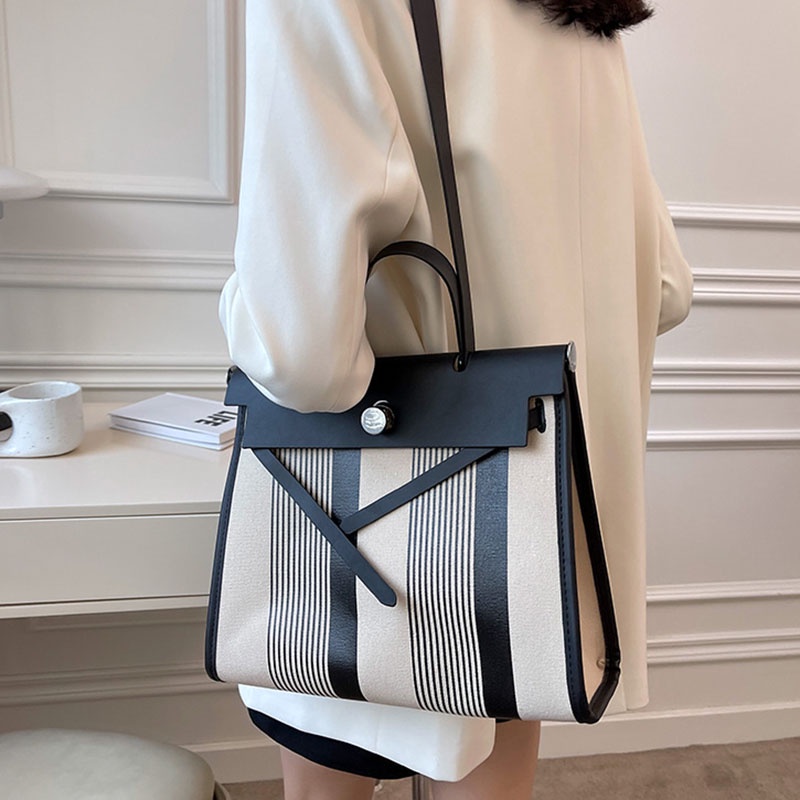 Túi đeo vai/ xách tay IELGY kẻ sọc phong cách phương tây thời trang dễ phối đồ cho nữ