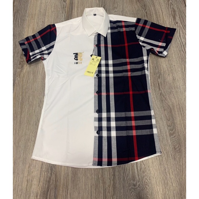 ÁO SƠ MI CỘC TAY PHA KẺ BBR | BigBuy360 - bigbuy360.vn